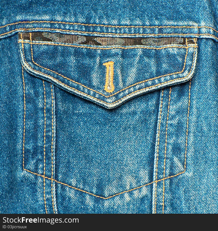 The close up of a jeans texture