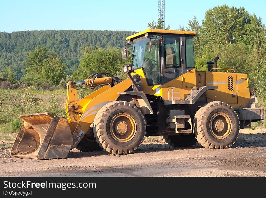 Close up of a excavator