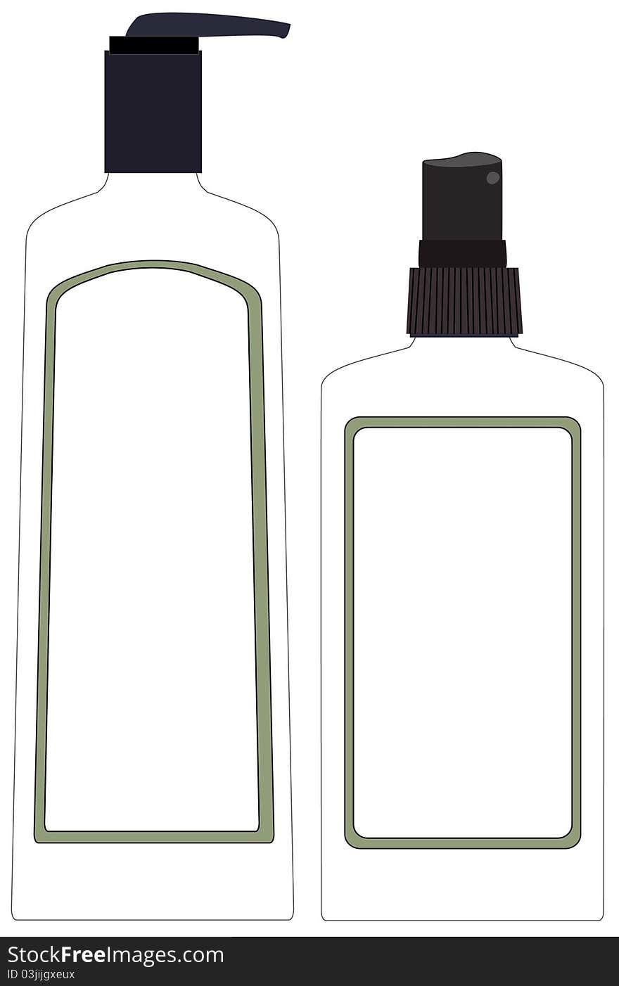 White bottle dispensers