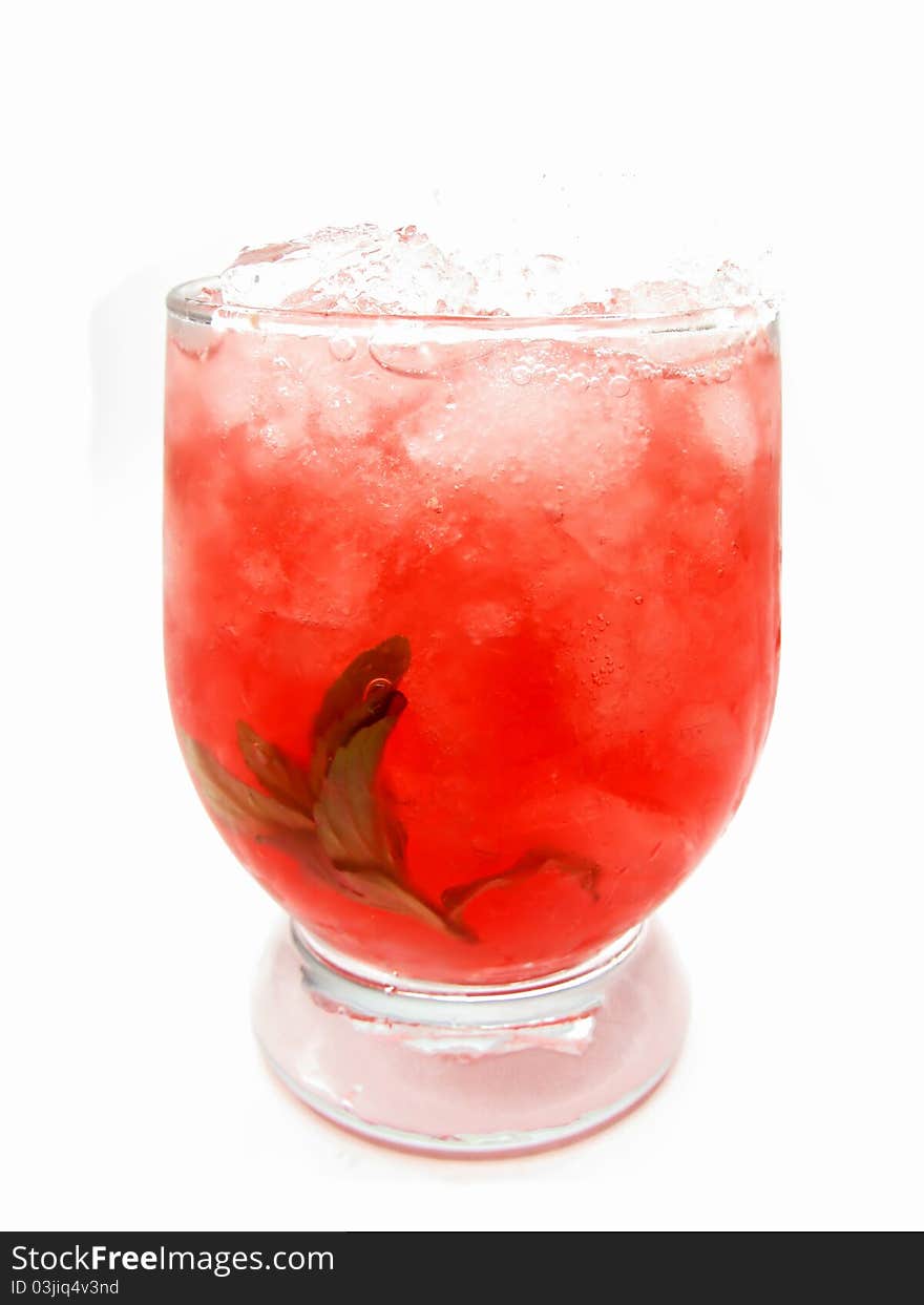 Alcoholic cocktail caipirinhas strawberry