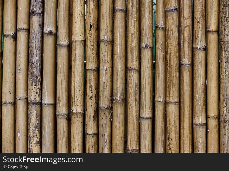 The shot of old damaged bamboo texture.