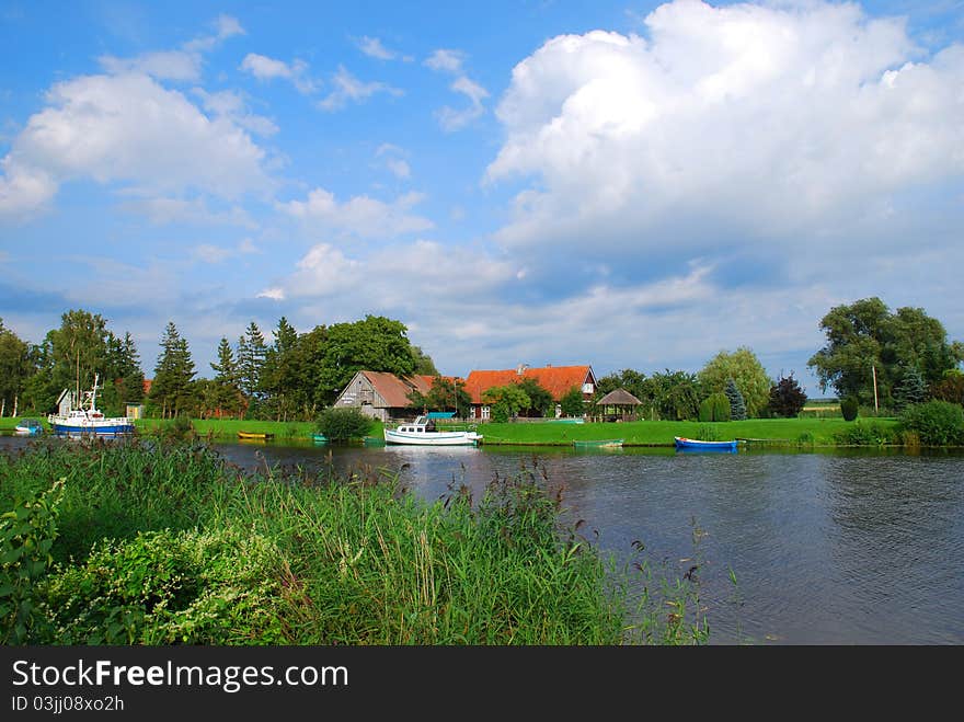 Scene shot in the village of Minge. Travel Lithuania, Europe. Scene shot in the village of Minge. Travel Lithuania, Europe