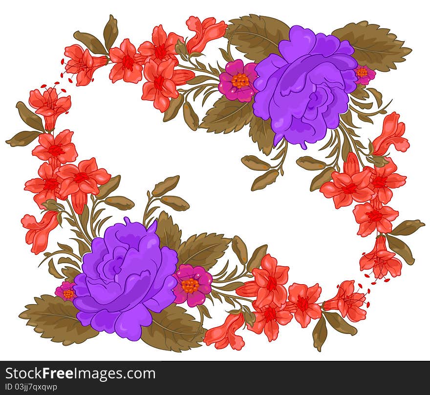 Vector Illustration of stylish floral background