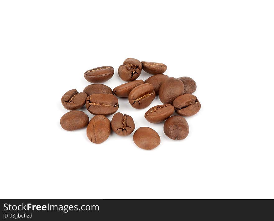 Coffee beans isolated on white background