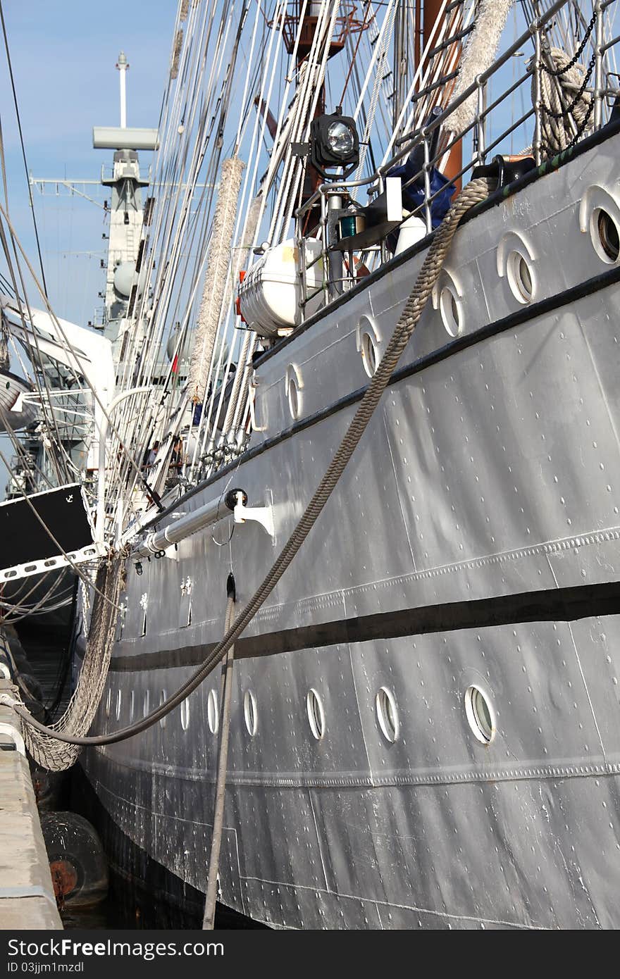 A Beautiful Old Ship In The Sea, Lisboa Portugal