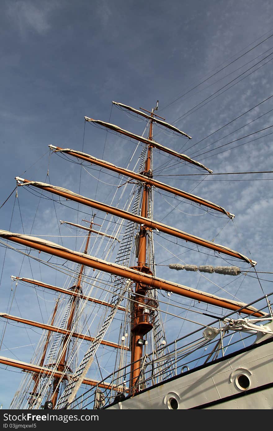 A Beautiful Old Ship In The Sea, Lisboa Portugal