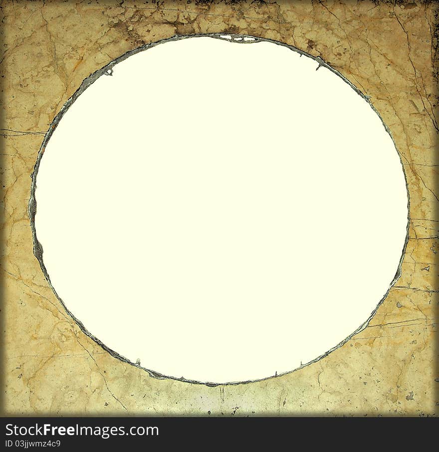 Worn marble frame