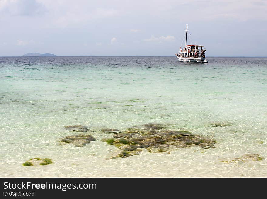 Wild beach near Thassos, photo taken in Greece