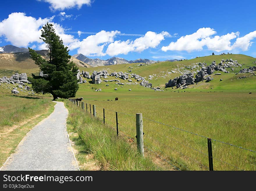 The way on Arthur's pass South island newzealand. The way on Arthur's pass South island newzealand