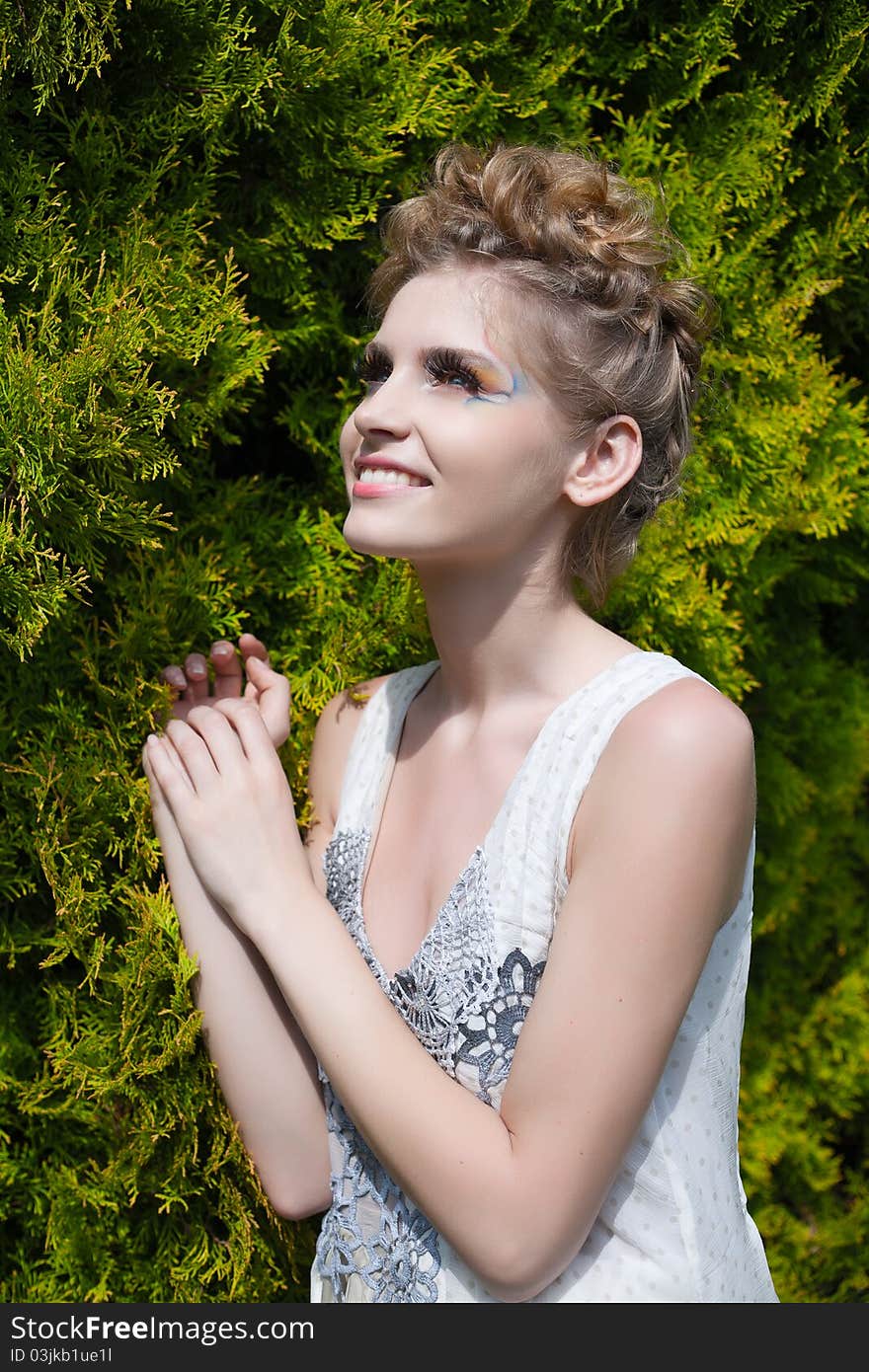 Portrait of a beautiful woman posing at the camera. Portrait of a beautiful woman posing at the camera