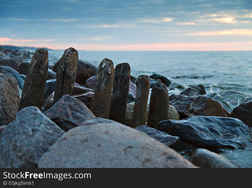 On shore of the Baltic Sea (Germany).