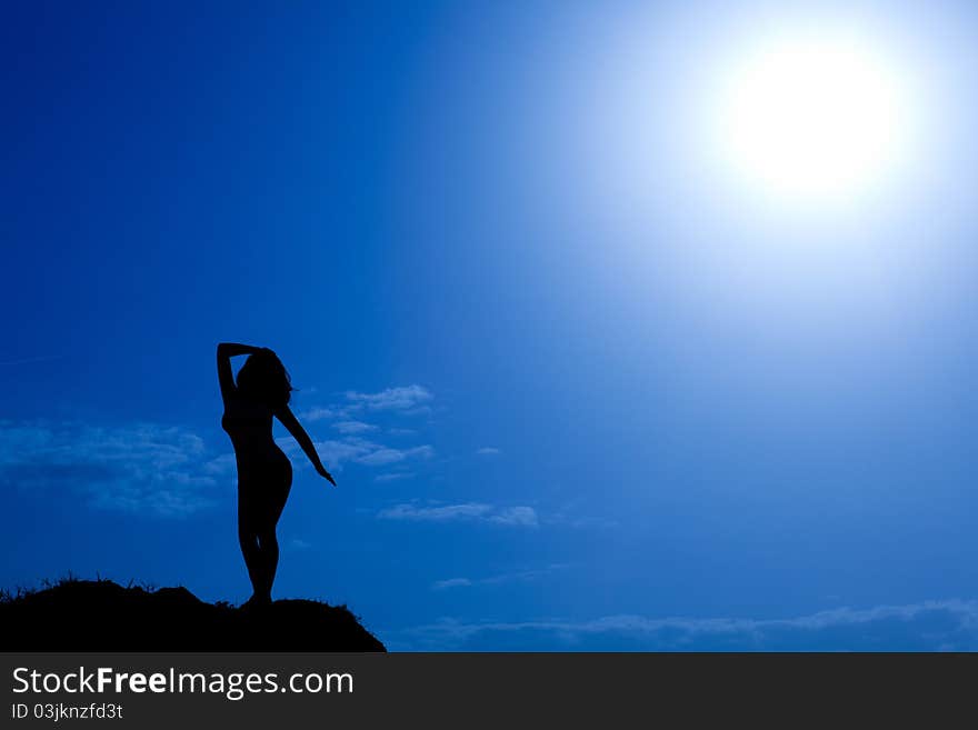 Silhouette of woman