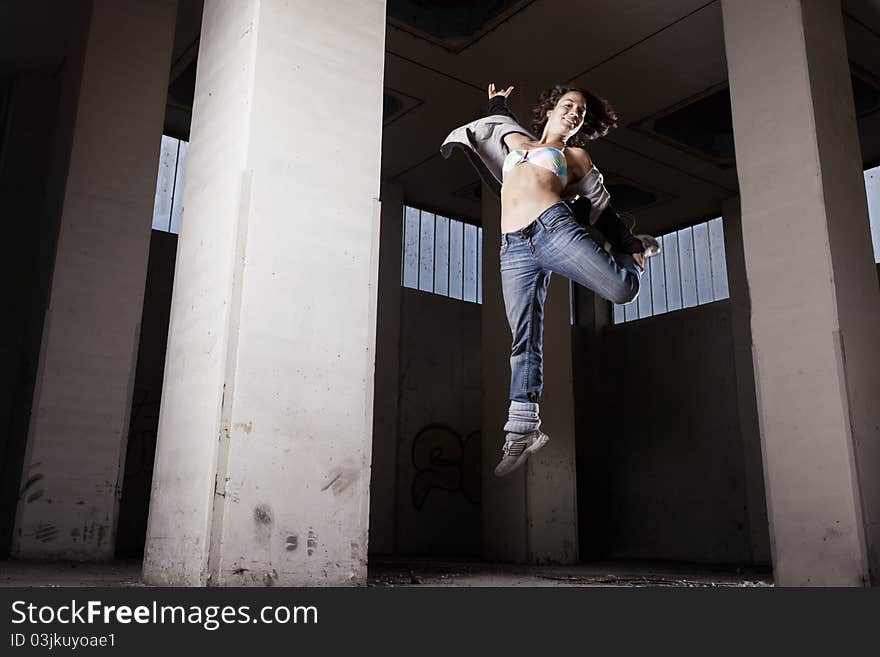 Female Dancer Jumping.