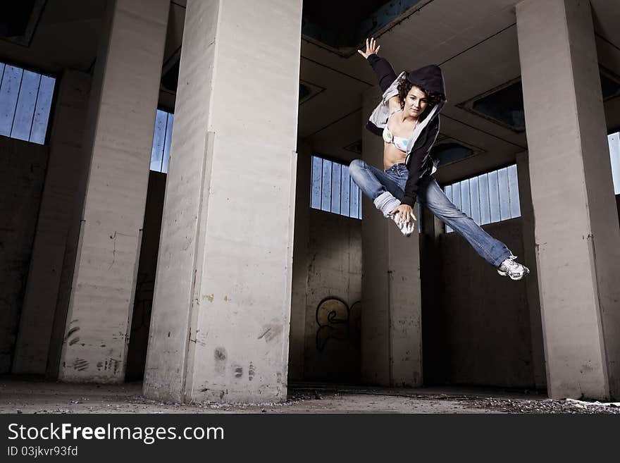 Female Dancer Jumping.