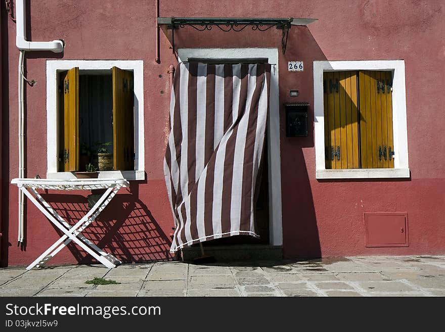 Houses in Burano Island