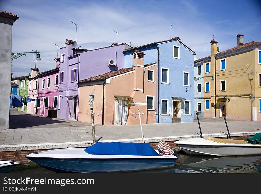 Houses in Burano Island