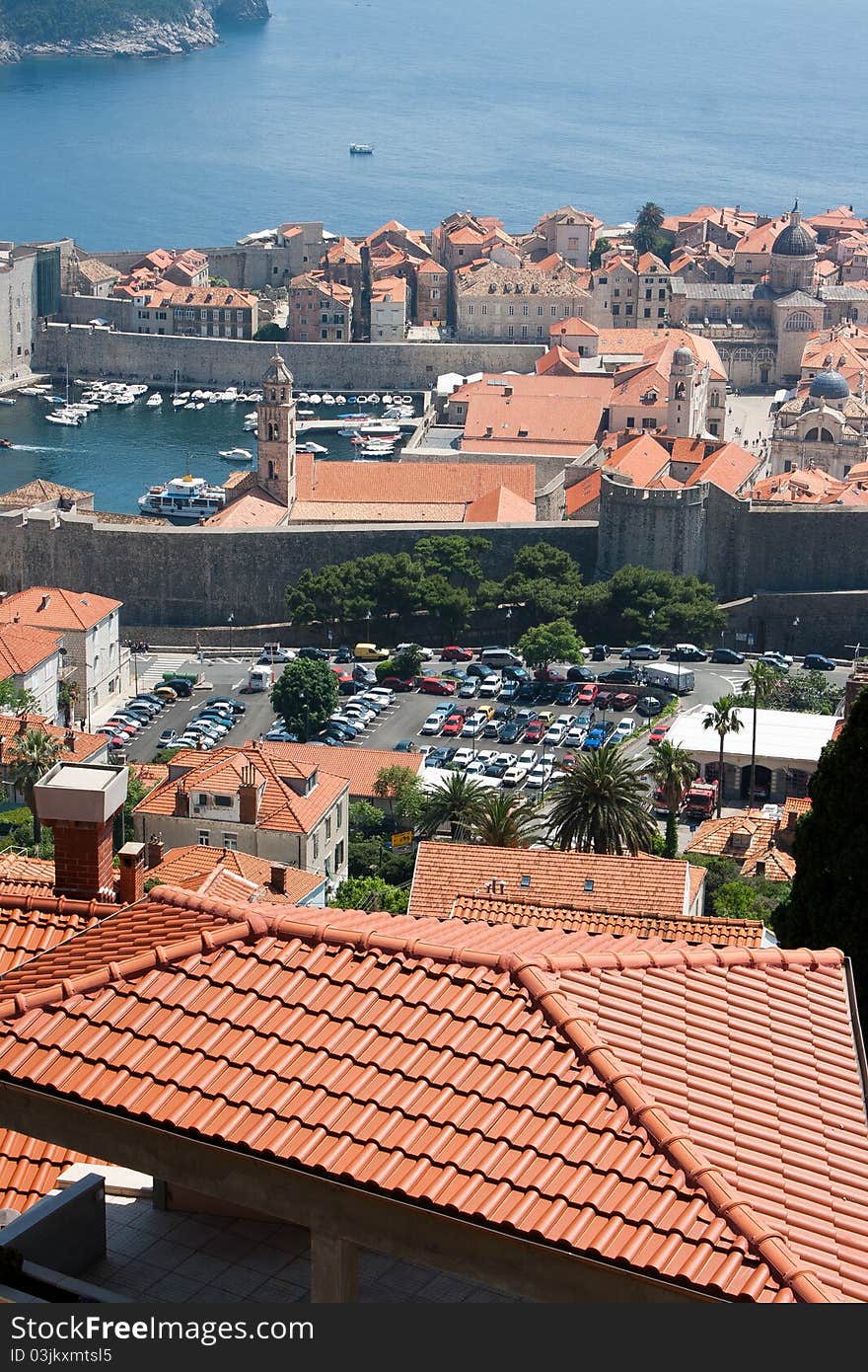 The town of Dubrovnik, Croatia, Europe. The town of Dubrovnik, Croatia, Europe