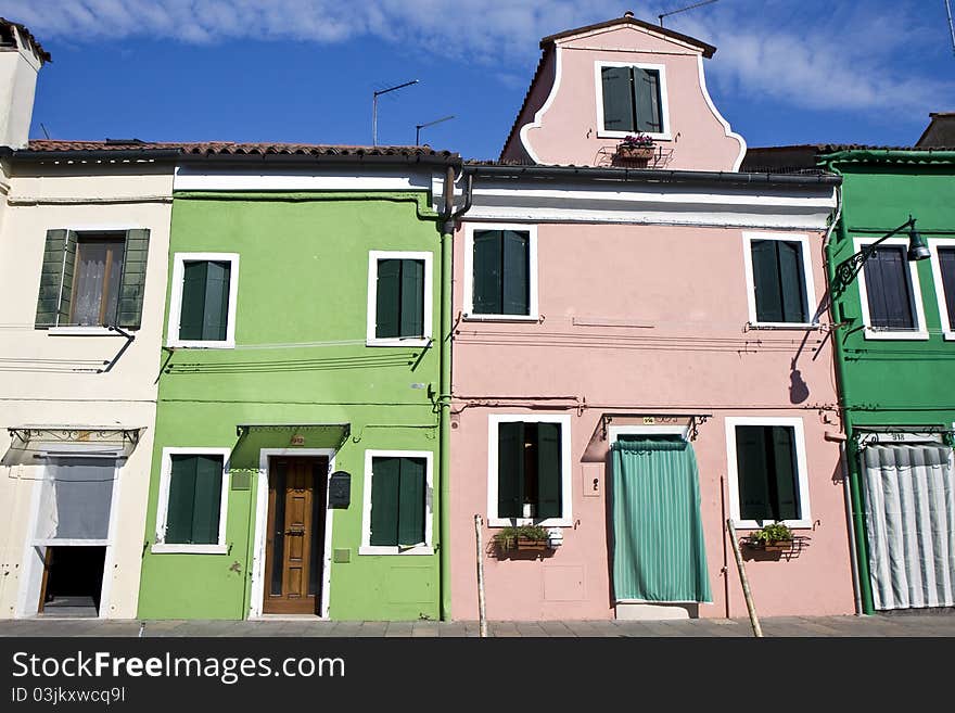 Houses In Burano Island