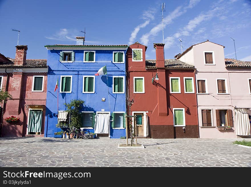 Houses In Burano Island