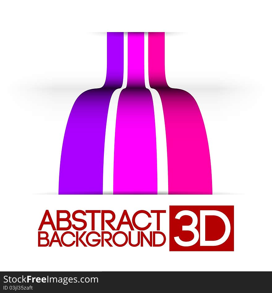 Abstract 3d Colorful Stripes