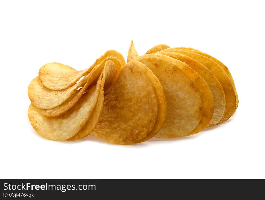 Chip on a white background