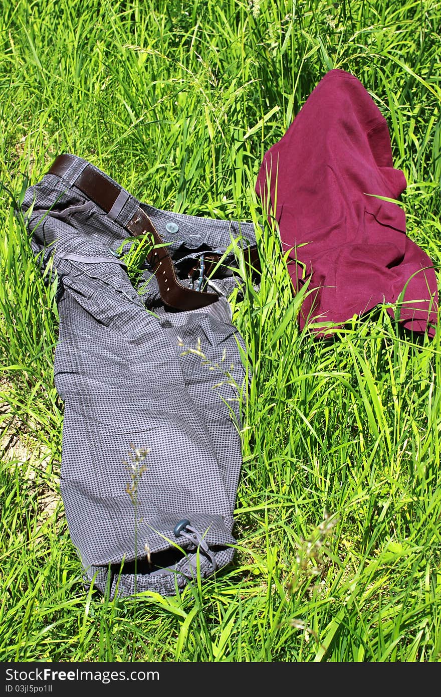 Clothes on the grass