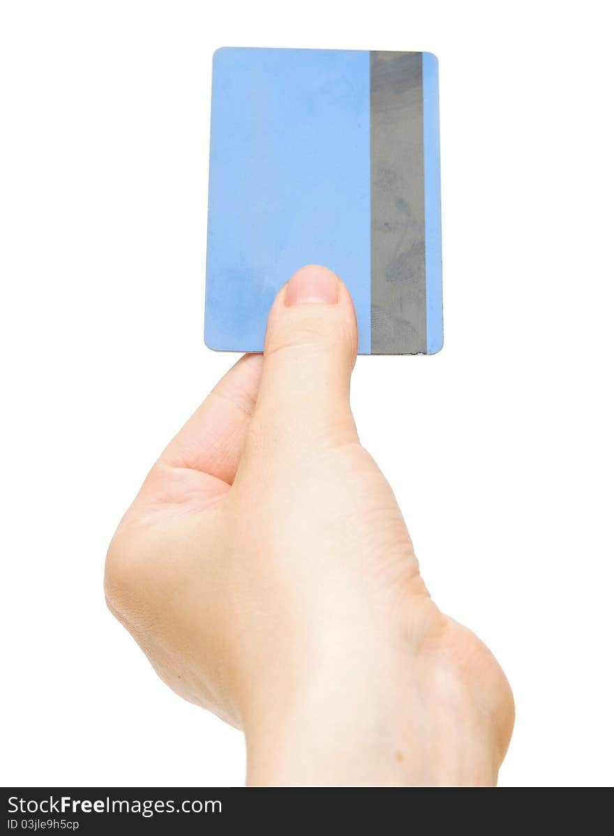 Empty Credit Card Female Hand Holding