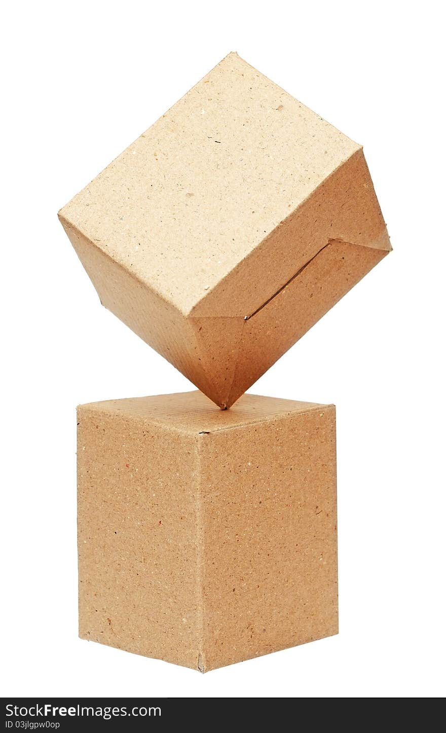 Cardboard boxes isolated