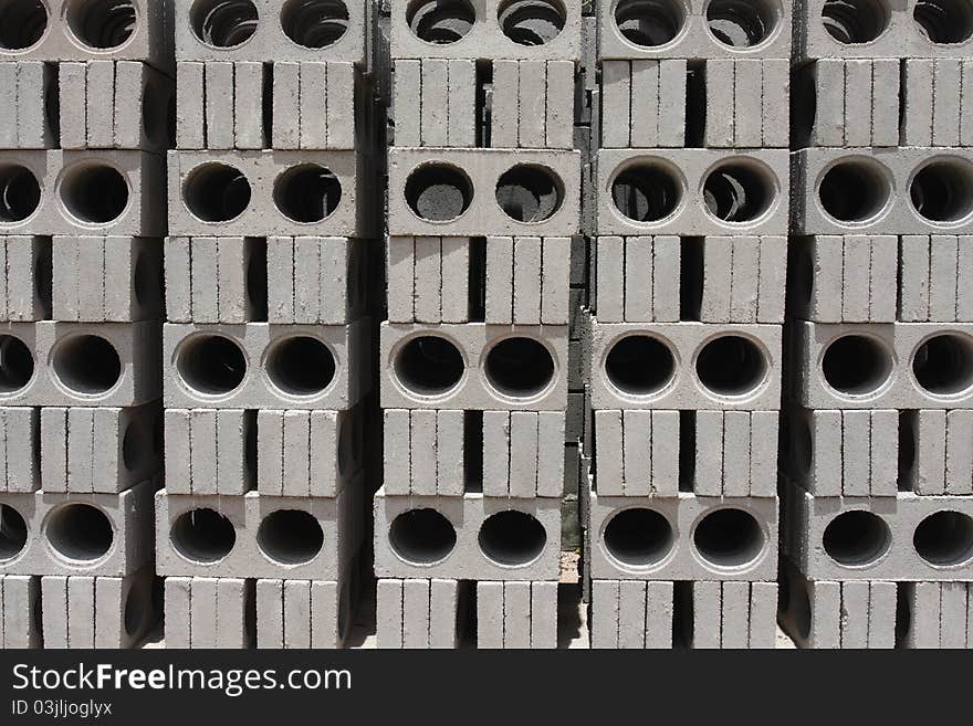 Hole concrete block for construction material