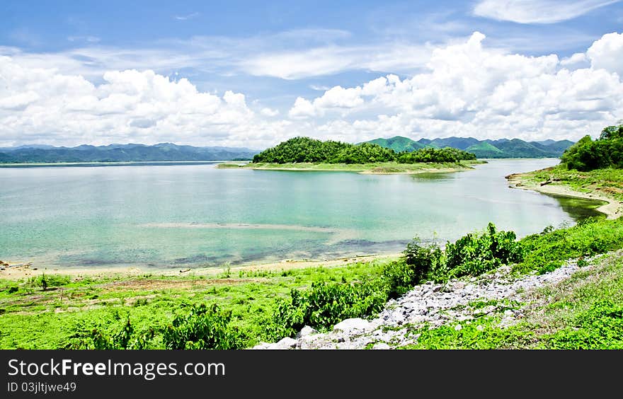 The scene of Thailand about Kaeng Krachan Dam & Reservoir