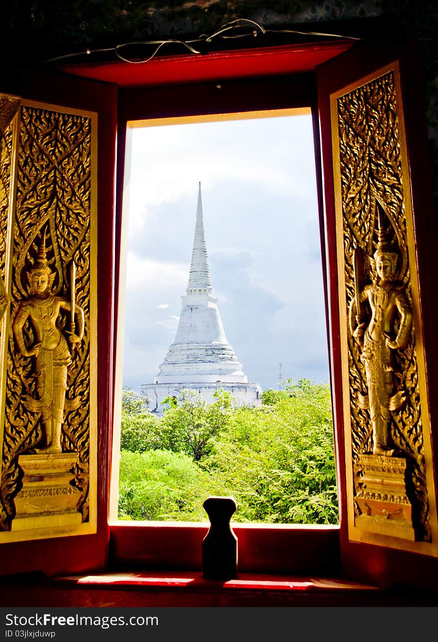 The scene of Thailand about Looking through the Window