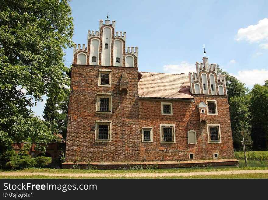 Castle on the water, renaissance-style palace. Castle on the water, renaissance-style palace