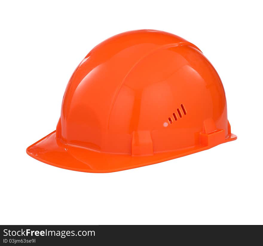 Builder hard hat with clipping path