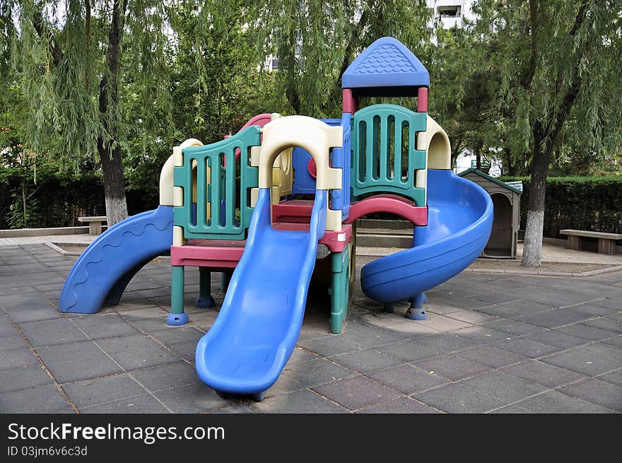 Playground in garden