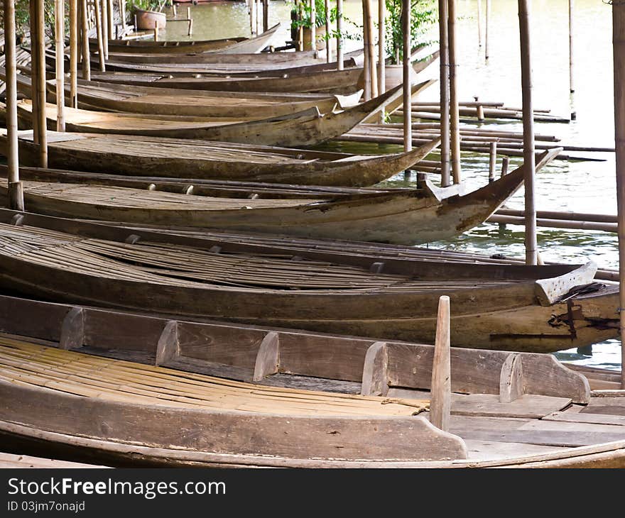 Local punt in countryside of Thailand. Local punt in countryside of Thailand