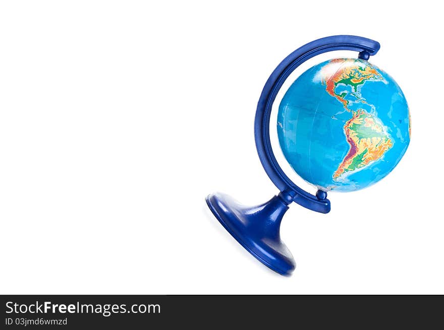 Empty globe isolated on a white background