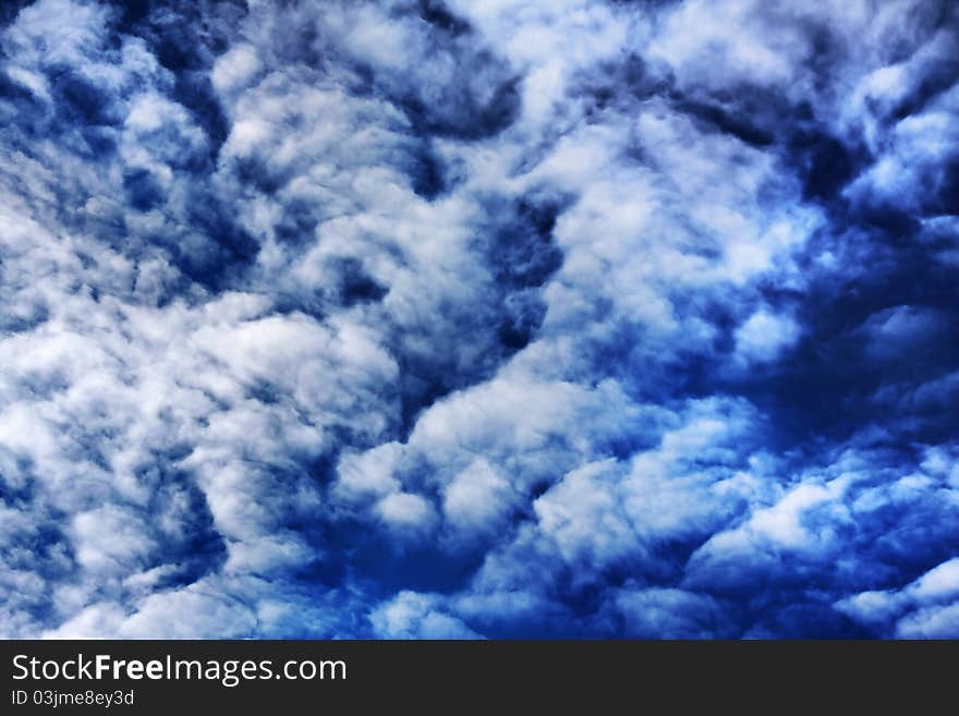 Texture blue sky with clouds