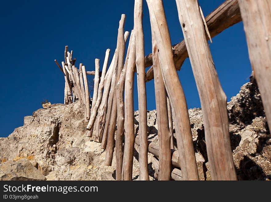 Mountain of tangkuban perahu bandung indonesia under blue sky