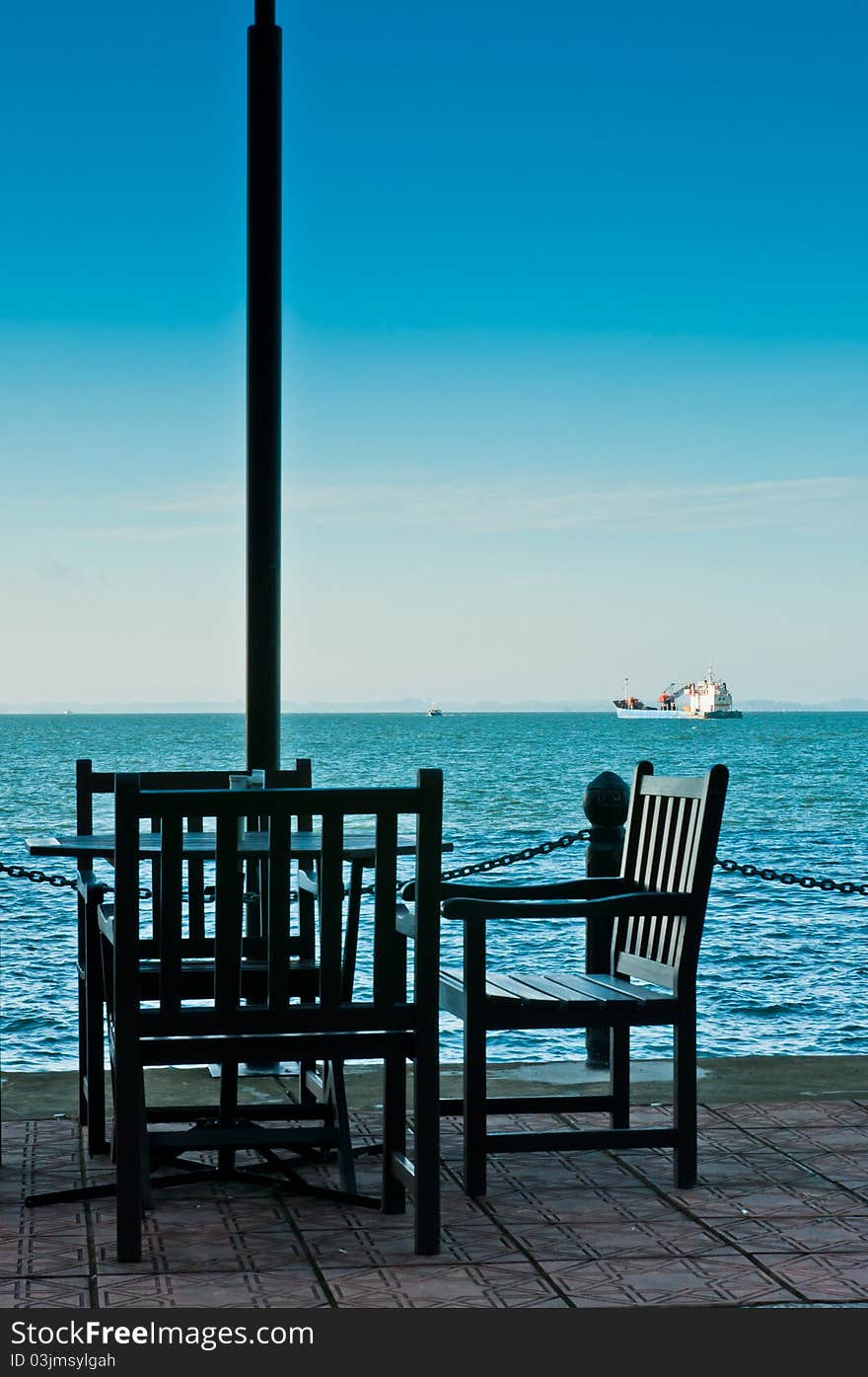 Sea view at Sandakan, Sabah from the Swiss Inn