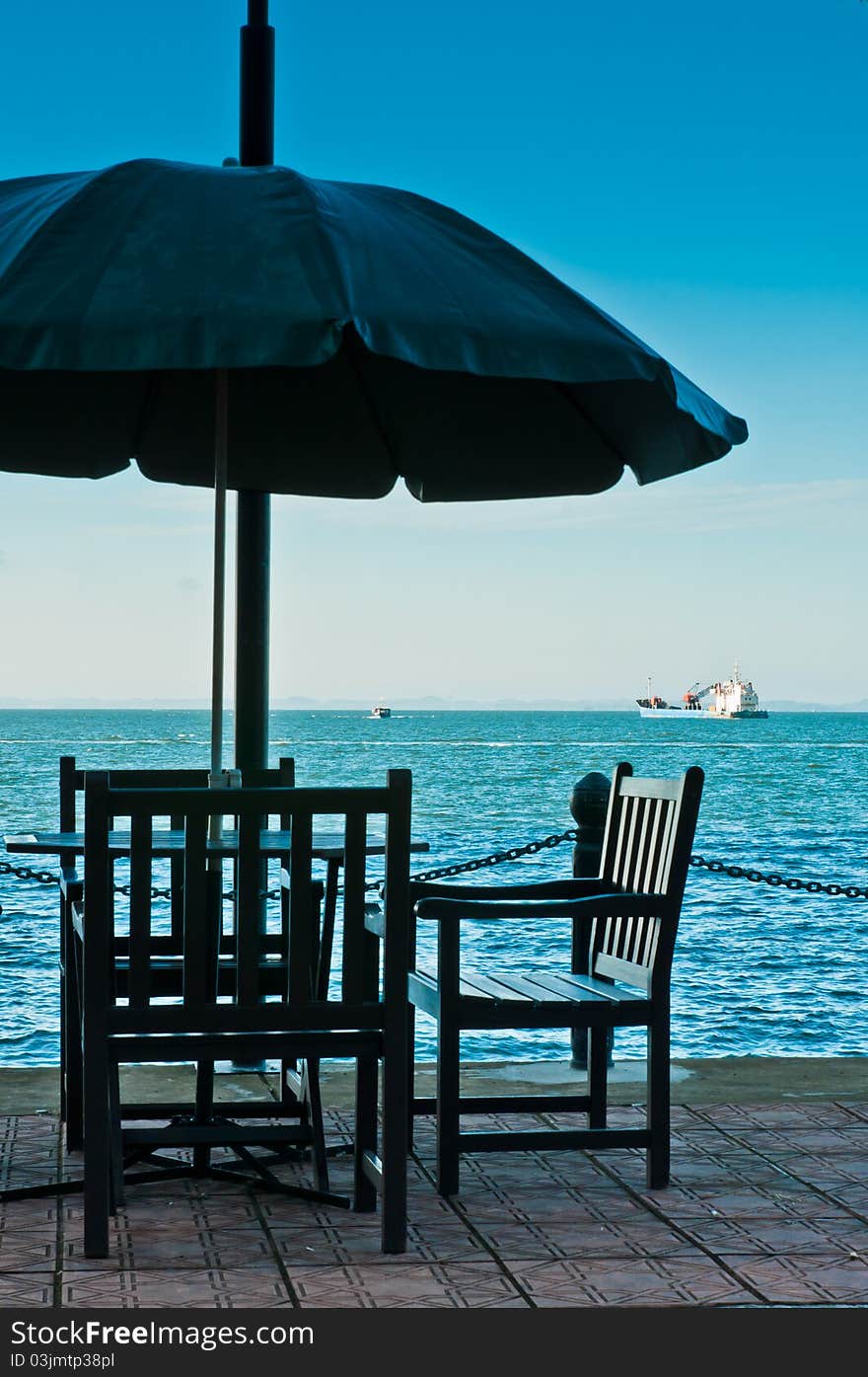 Sea view at Sandakan, Sabah from the Swiss Inn