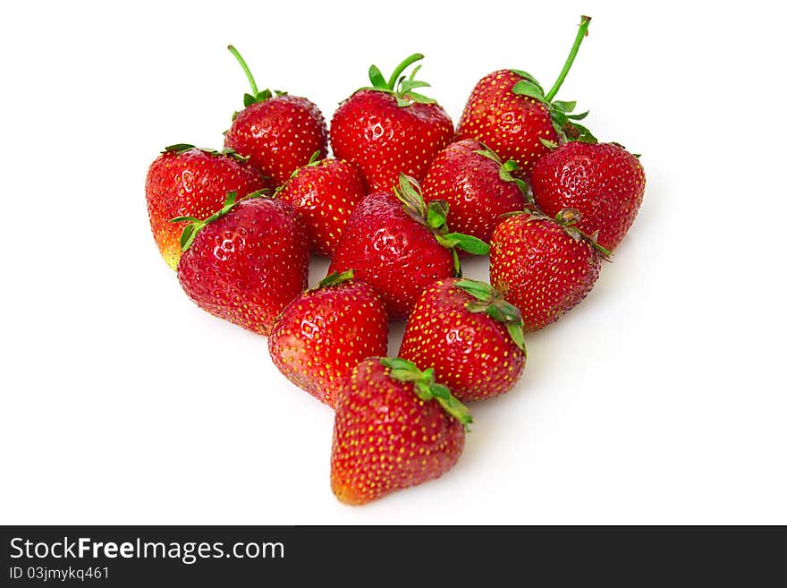 Appetizing strawberry isolated on white background