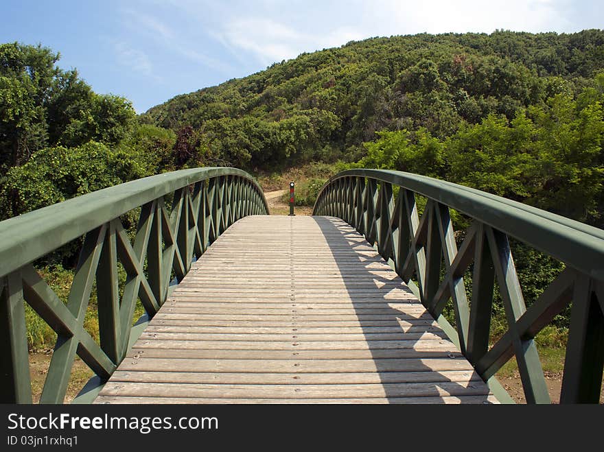 Countryside scenery at mountain Athos in Greece