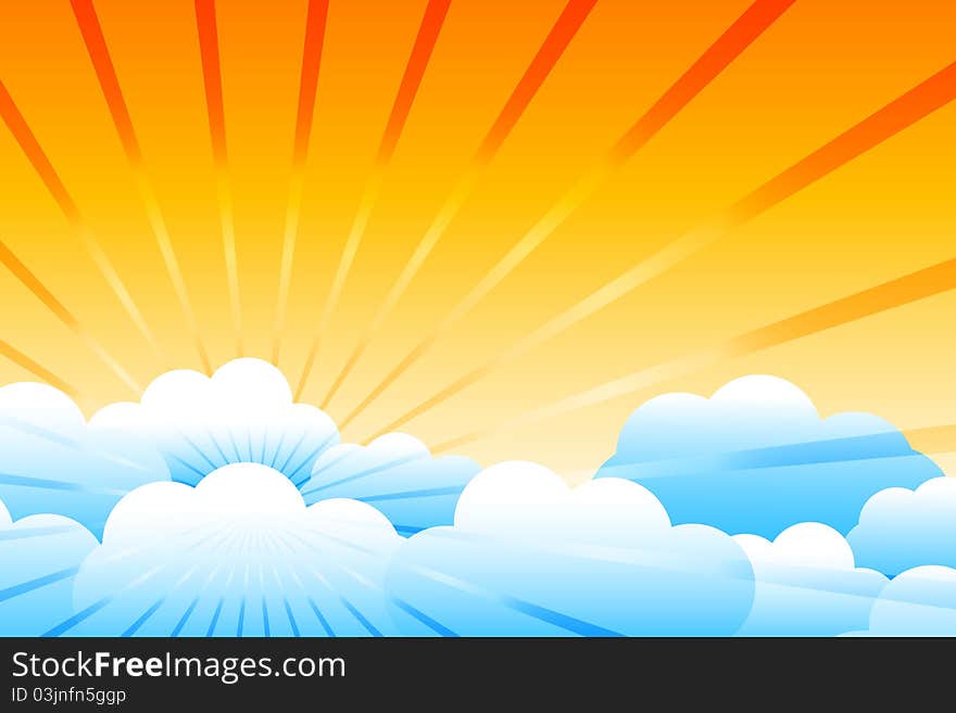 Sunburst background for your text