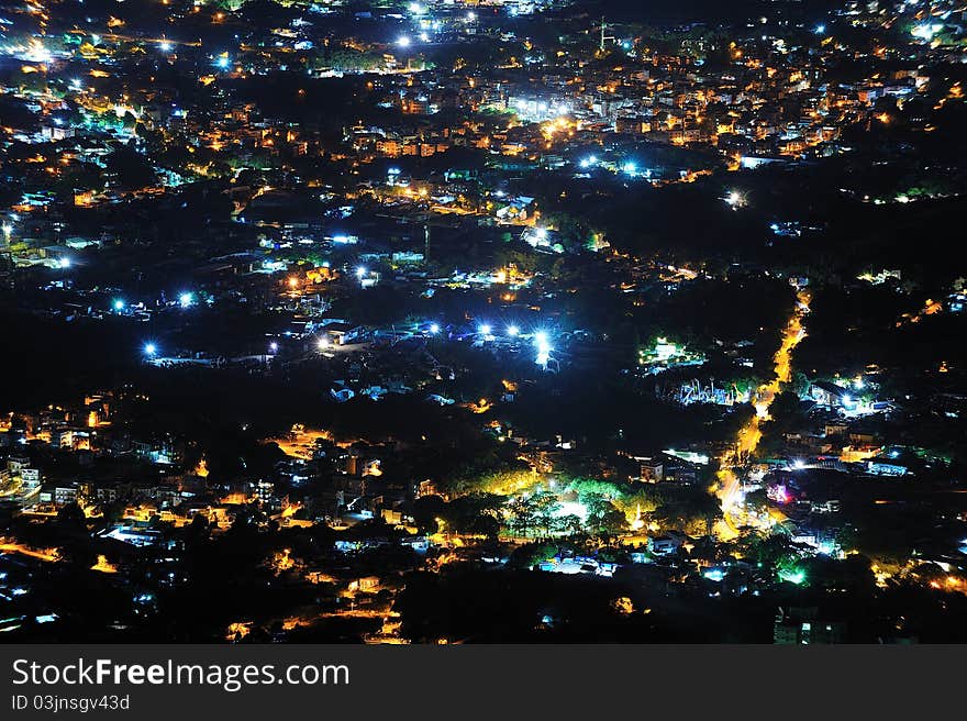 The light from all familes in Yuen Long , Hong Kong. The light from all familes in Yuen Long , Hong Kong