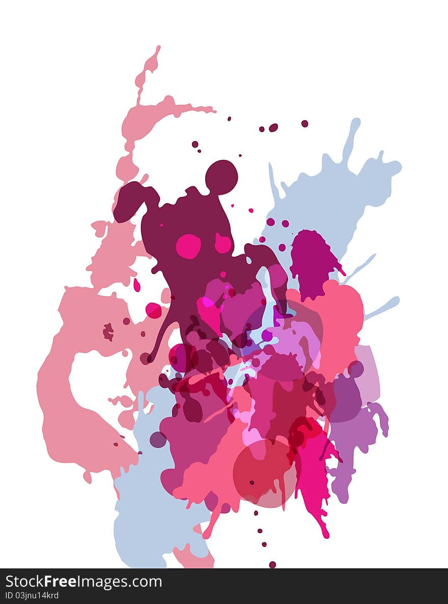 Vector lilac grunge watercolor splash. Vector lilac grunge watercolor splash