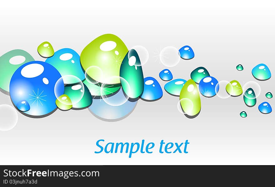 Abstract multicolor background with bright drops