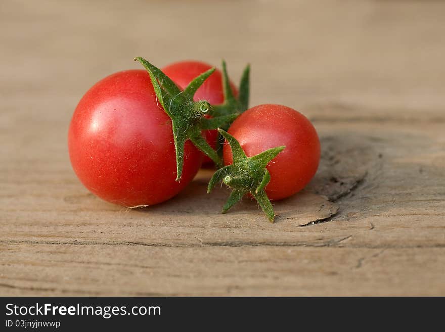 Three Cherry tomatoes