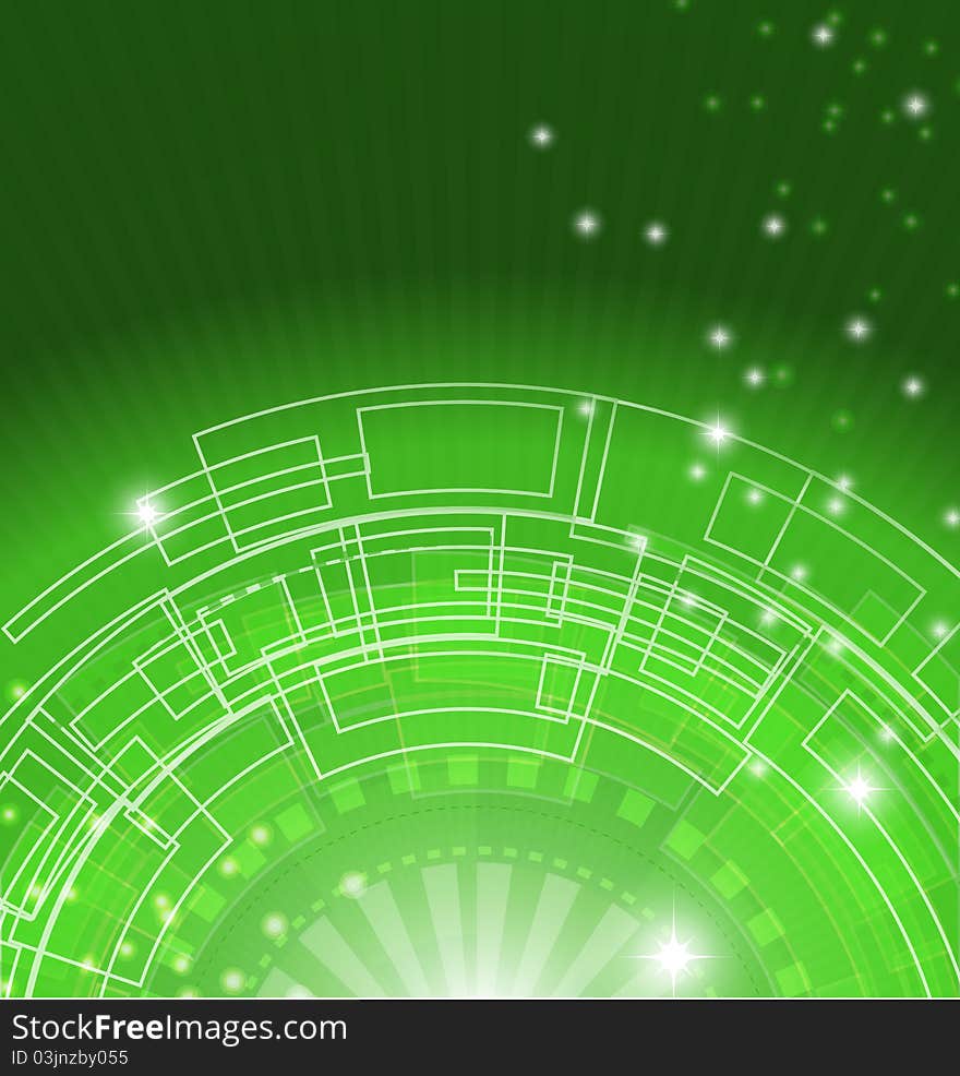 Bright green background with elements. Bright green background with elements