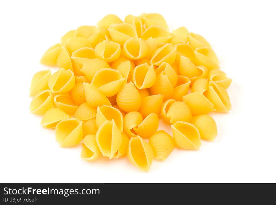 Uncooked pasta rigate