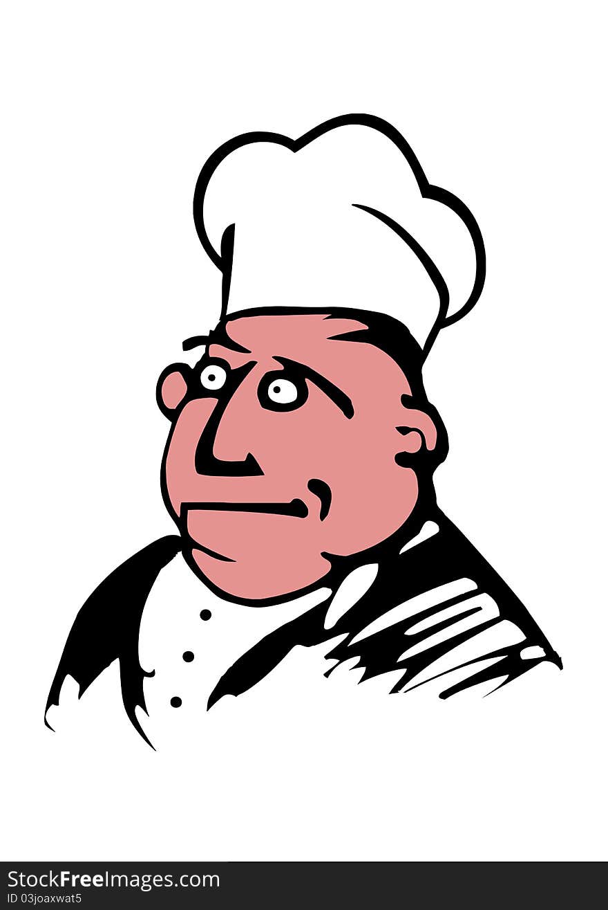 Vector illustration Chef - not really happy chef